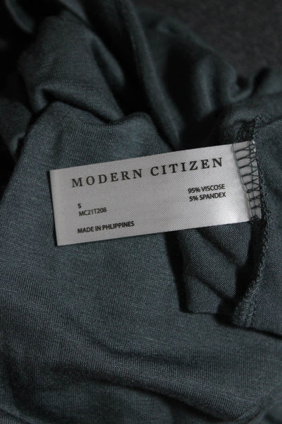 Modern Citizen Womens Round Neck Sleeveless Pullover Blouse Top Blue Size S