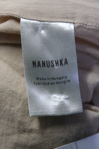 Nanushka Womens Snakeskin Print Sleeveless Dress Brown Size Extra Large