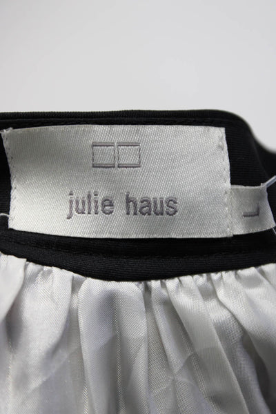 Julie Haus Womens Chevron Floral One Shoulder Shift Dress Tan White Pink Size L