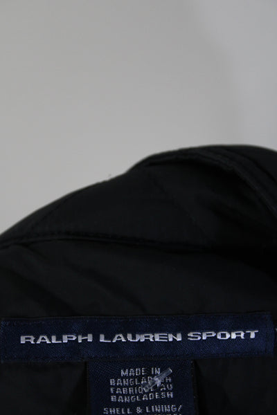 Ralph Lauren Sport Women's Long Sleeves Full Zip Quilted Coat Black Size XS