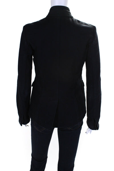Rag & Bone Women's Long Sleeves Button Up Dark Wash Denim Jacket Size 0