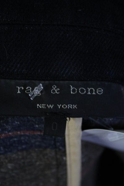 Rag & Bone Women's Long Sleeves Button Up Dark Wash Denim Jacket Size 0