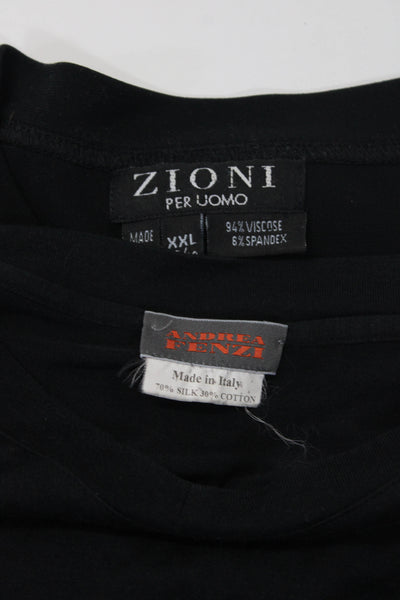 Zioni Per Umo Andrea Fenzi Womens Short Sleeve Shirts Black Size 2XL 58 Lot 2