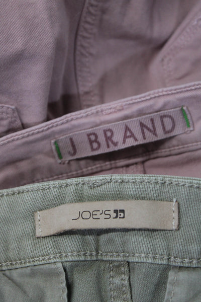 Joes J Brand Womens Cotton Cargo Skirt Skinny Jeans Green Pink Size 28 29 Lot 2