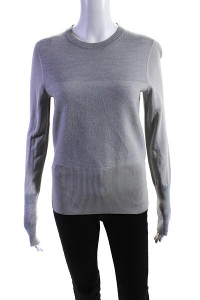 Rag & Bone Women's Crewneck Long Sleeves Ribbed Hem Pullover Sweater Gray Size S