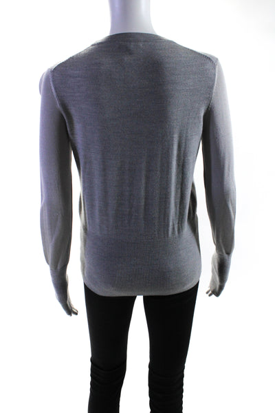 Rag & Bone Women's Crewneck Long Sleeves Ribbed Hem Pullover Sweater Gray Size S