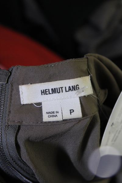 Helmut Lang Women's Cowl Neck Sleeveless Silk Blouse Gray Size  P