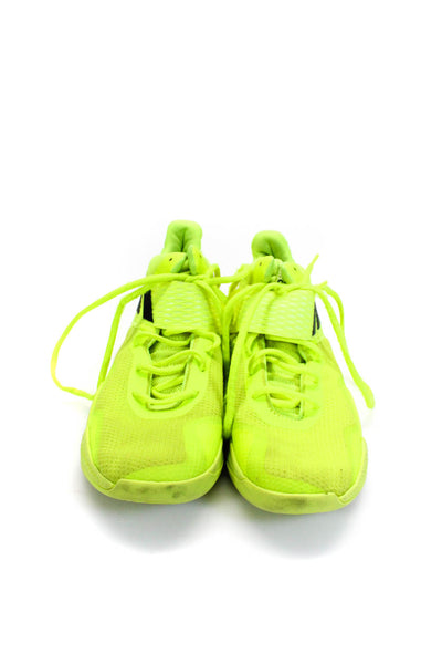 Adidas Womens Hook & Loop Tape Lace Up Platform Sneakers Neon Green Size 7.5