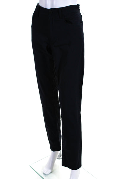 Theory Womens Zippered Buttoned Straight Leg Dress Pants Navy Size EUR30
