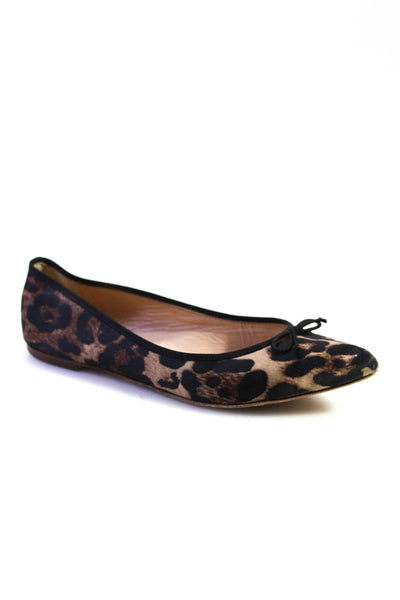 J Crew Women's Pointed Toe Slip-On Ballet Flats Shoe Animal Print Size 8.5