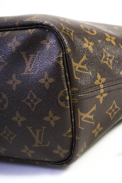 Louis Vuitton Womens Neverfull GM Coated Canvas Monogram Open Top Tote Bag Brown