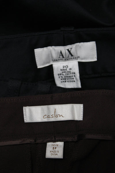 AX Armani Exchange Caslon Womens Slim Straight Chino Pants Size 0P 8P Lot 2
