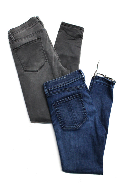 Frame Women's Midrise Five Pockets Skinny Denim Pant Black Blue Size 28 Lot 2