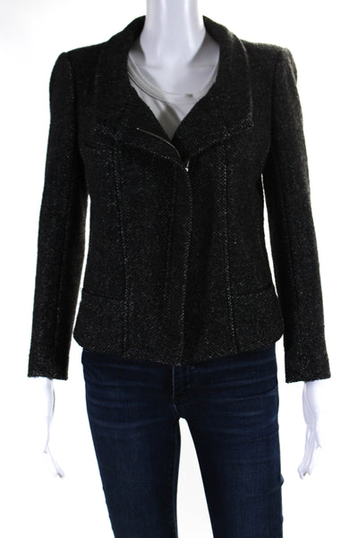 Etoile Isabel Marant Women's Long Sleeves Full Zip Wool Jacket Black Size 1