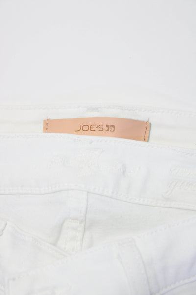 Joes 7 For All Mankind Womens Cotton Blend Skinny Jeans White Size 27 Lot 2