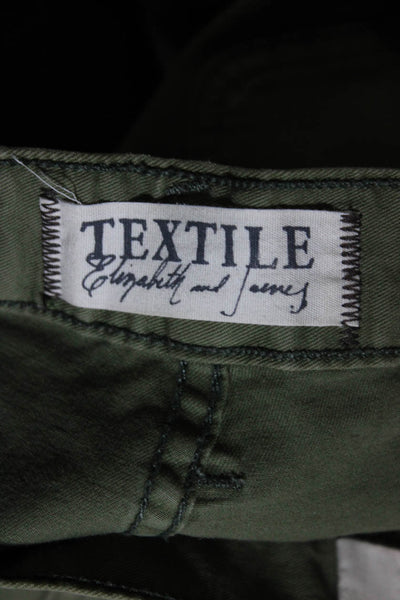 Textile Elizabeth and James Womens Jogger Pants Green Cotton Size 25