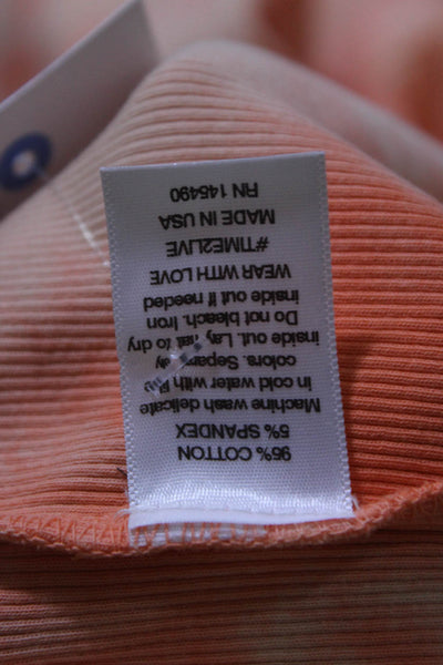 Electric & Rose Womens Tie Dye Print Maxi Dress Orange Cotton Size Medium