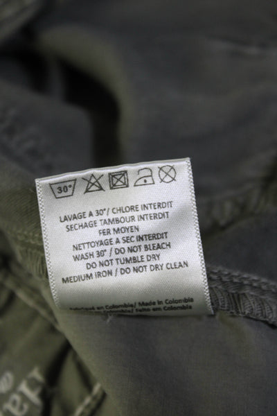 Hartford Womens Cotton Blend Adjustable Tapered Overalls Jumpsuit Green Size 1