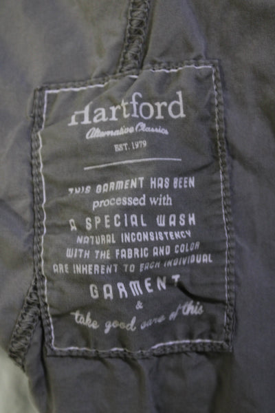 Hartford Womens Cotton Blend Adjustable Tapered Overalls Jumpsuit Green Size 1