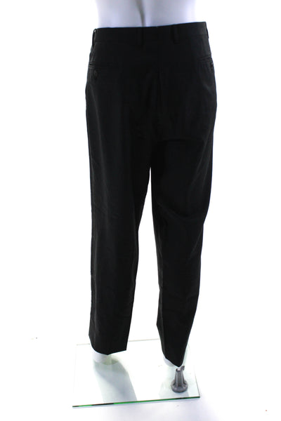 Suit Supply Mens Dark Gray Wool Pleated Straight Leg Dress Pants Size 60