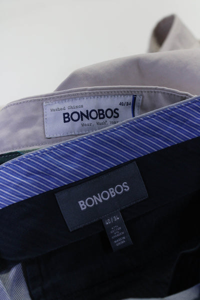 Bonobos Mens Light Khaki Straight Fit Pants Size 40x34 Lot 2