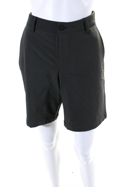 Proof Womens Stretch High Rise Zip Up Walking Shorts Charcoal Gray Size 29