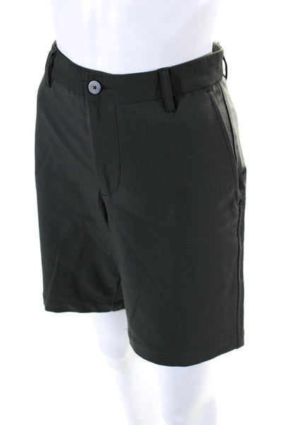 Proof Womens Stretch High Rise Zip Up Walking Shorts Charcoal Gray Size 29