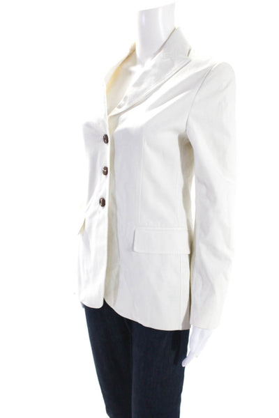 John Elliott Women's Long Sleeves Button Up Pockets Bomber Jacket Beige Size 2