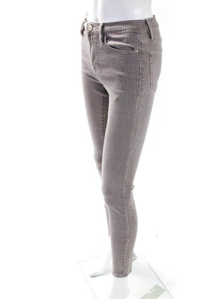 Frame Women's Midrise Five Pockets Herringbone Skinny Denim Pant Size 25