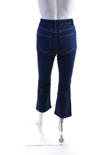 Closed Womens Cotton Button Zipped High-Rise Straight Leg Jeans Blue Size EUR24