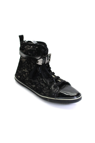 Barbara Bui Womens Leather Lace High Top Lace Up Sneakers Black Size 40 10