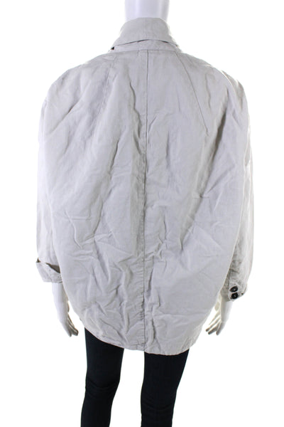 Isabel Marant Etoile Womens Cotton Shawl Collar Jacket Blazer Beige Size 36