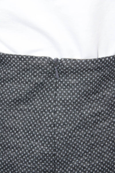 Paul Smith Womens Woven Tow Tone Mid Rise Knee Length Pencil Skirt Gray Size 48