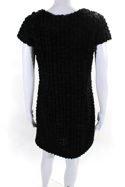 Valentino Miss V Womens Side Zip Mesh Floral Vintage Shift Dress Black Size 8