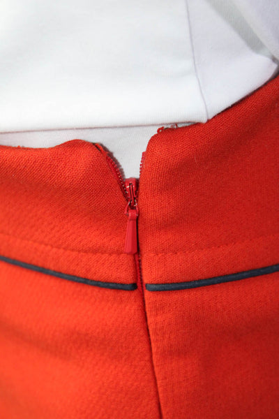 Leifsdottir Womens Buttoned Slit A-Line Slip-On Zipped Skirt Red Size 6