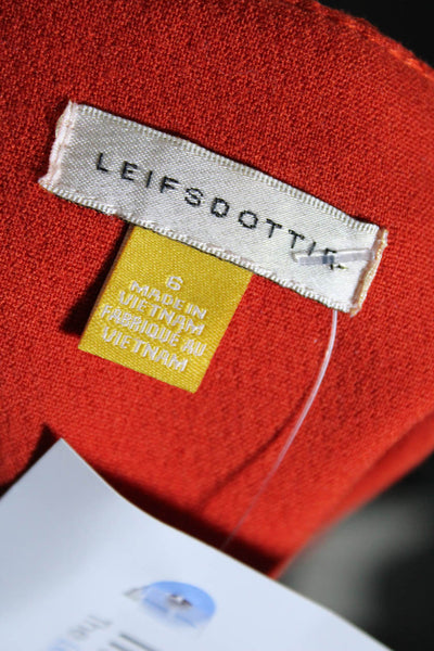Leifsdottir Womens Buttoned Slit A-Line Slip-On Zipped Skirt Red Size 6