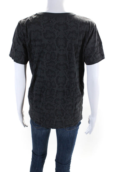 Anine Bing Women's Crewneck Short Sleeves Basic Cotton T-Shirt Black Size S