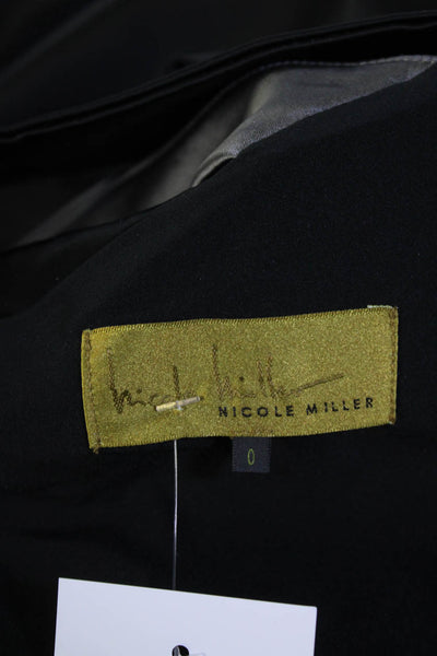 Nicole Miller Womens Black Gray Off Shoulder Sleeveless Mini Shift Dress Size 0