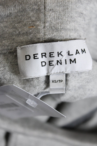 Derek Lam Denim Womens Wool 2 Tone Drawstring Sweatpants Pants Gray Size XS