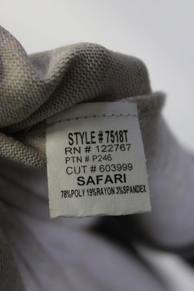David Cline Womens Safari Print Color Block Sweater Beige Black Size Medium