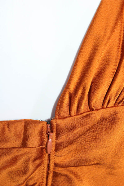 AMUR Women's One Shoulder Bodycon Mini Dress Burnt Orange Size 2