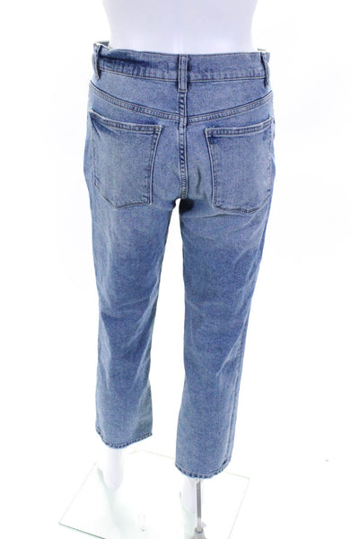 DL 1961 Womens Cotton Light Wash Buttoned Straight Leg Jeans Blue Size EUR27