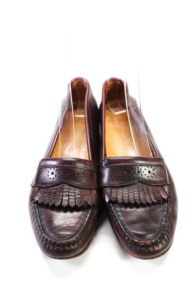 Cole Haan Womens Leather Slide On Loafers Brown Size 6.5 Medium
