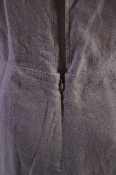 Vix Paula Hermanny Womens Short Sleeve Surplice Romper Light Pink Linen Small