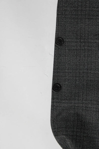 John Varvatos Star USA Mens Two Button Notched Lapel Blazer Jacket Gray Wool 38R