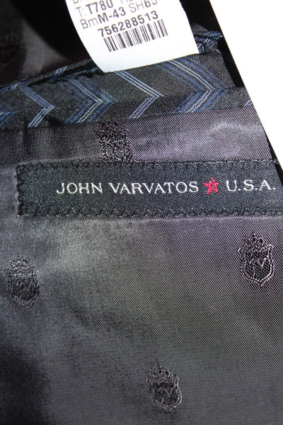 John Varvatos Star USA Mens Two Button Notched Lapel Blazer Jacket Gray Wool 38R