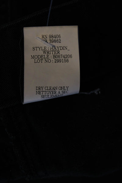 Theory Mens Button Fly Straight Slim Fit Jeans Black Cotton Size 33
