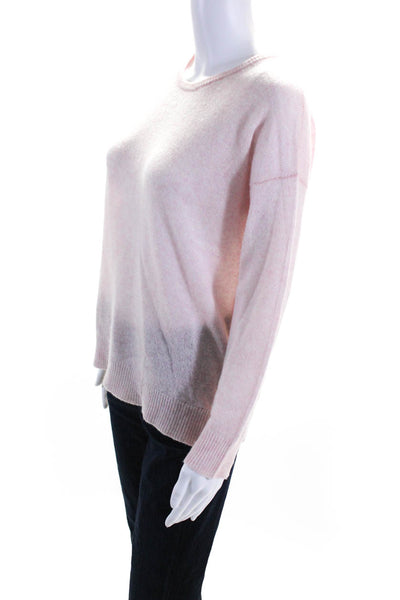 Moray Cashmere Womens Pink Cashmere Crew Neck Pullover Sweater Top Size S