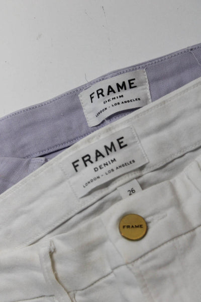 Frame Womens Lilac Cotton High Rise Crop Mini Bootcut Leg Jeans Size 26 Lot 2