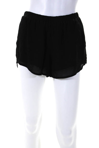 Reformation Womens Pull On Mid Rise Shorts Black Size Small